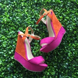 FOREVER21 Orange and Pink Wedges